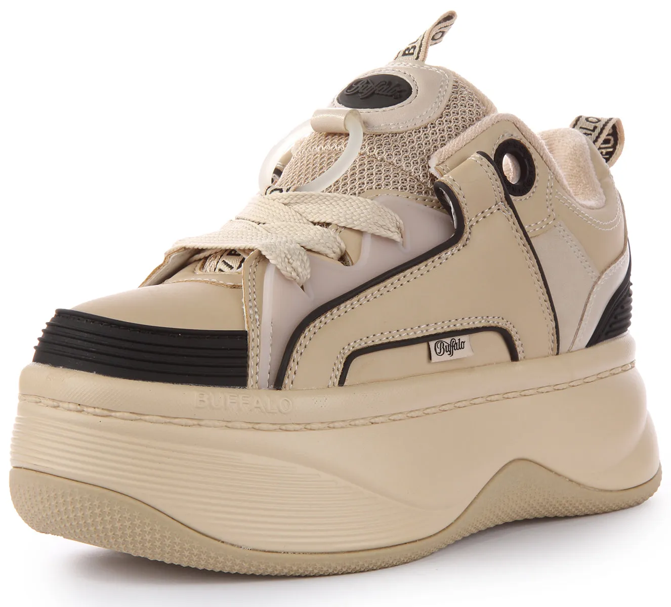 Buffalo Orcus Sk8 In Cream For Women Shoes Buffalo