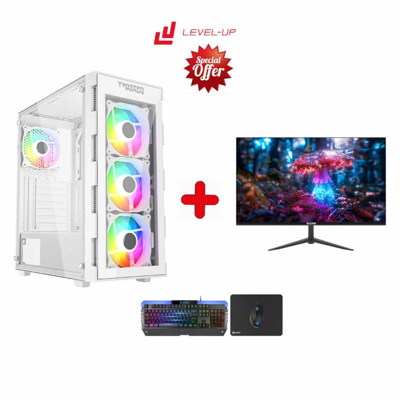 Bundle PC Intel Core i5-12400F, RTX 4060, 16GB RAM, With Sades SA-CJ02F24B 24" FHD 1920x1080 HDMI 2.1, Response time 1ms, 120Hz Refresh Rate Gaming Monitor& Sades Battle Ram