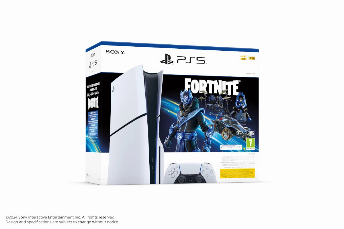 Bundle:PS5 Slim Console Disk Fortnite Cobalt   Dobe TP5-3557 Multifunctional Cooling Stand For PS5/PS5 Slim
