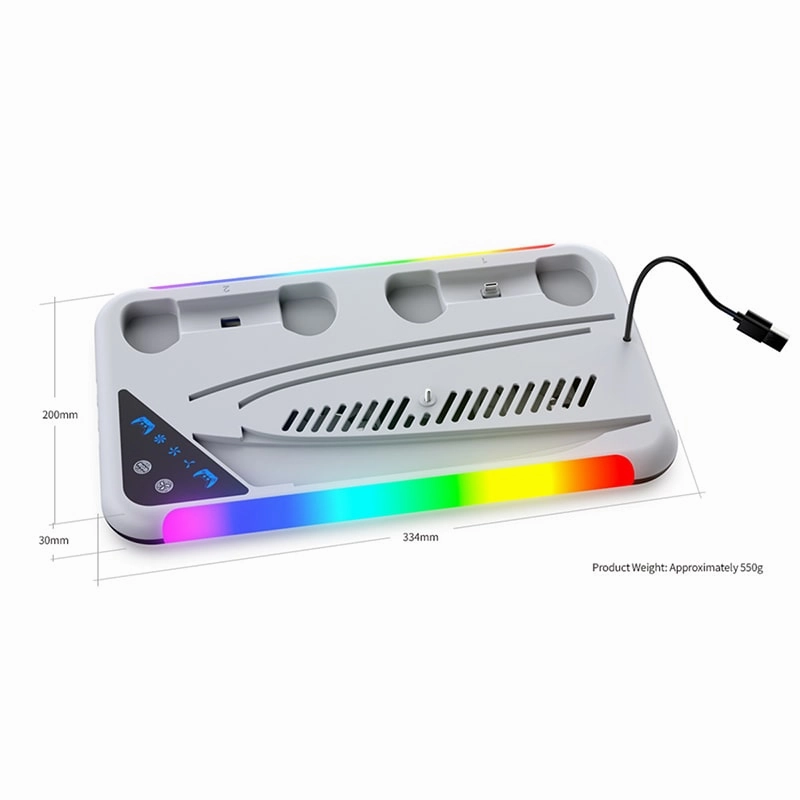 Bundle:PS5 Slim Console Disk Fortnite Cobalt   Dobe TP5-3557 Multifunctional Cooling Stand For PS5/PS5 Slim
