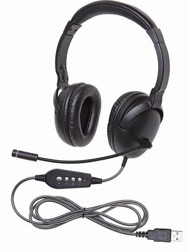 Califone NeoTech Plus Series USB Headset with Mic for Classrooms - 1017MUSB-X noise cancelling headphones, bluetooth earbuds