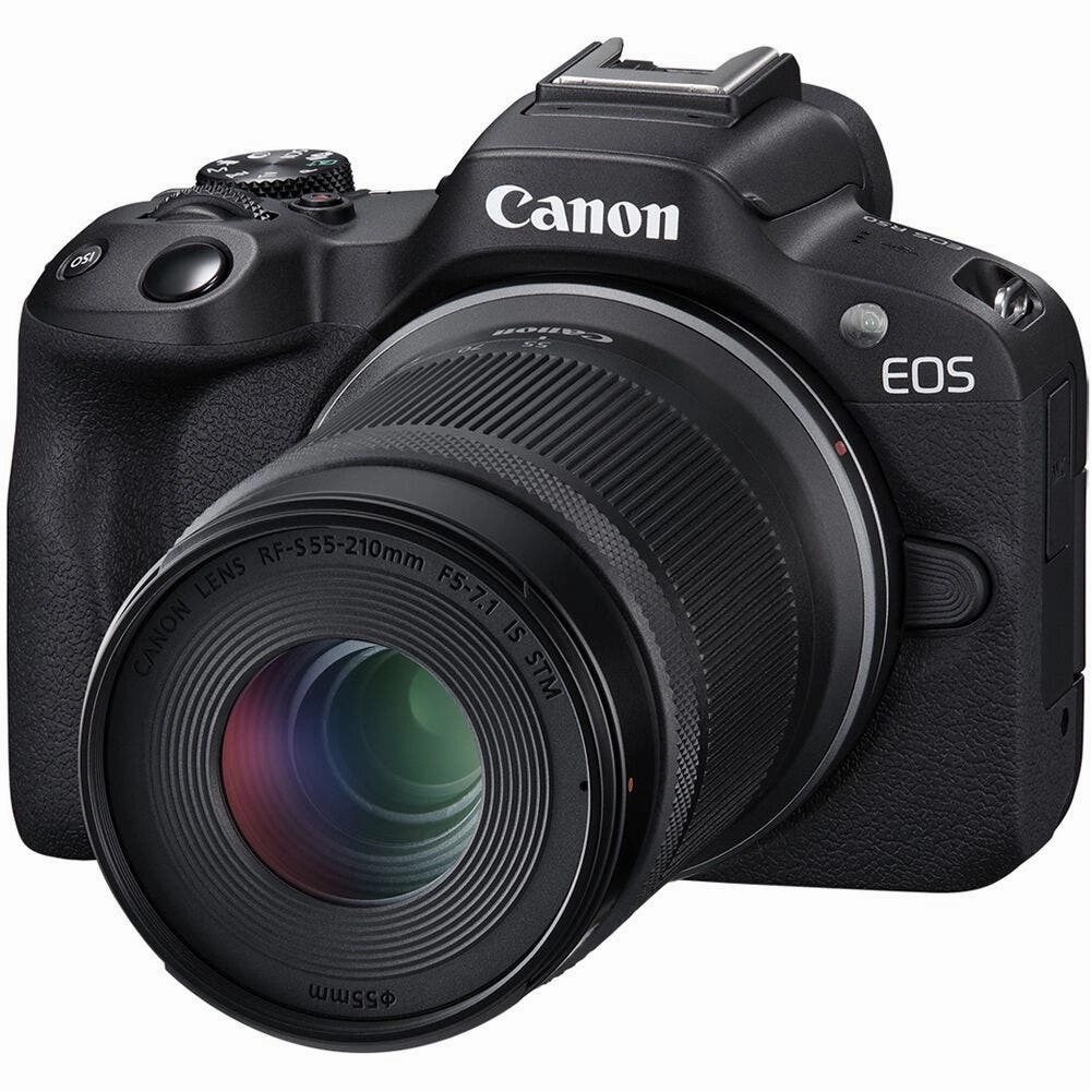 Canon EOS R50 Mirrorless Camera with RF-S 18-45mm IS STM and RF-S 55-210mm IS STM Lens