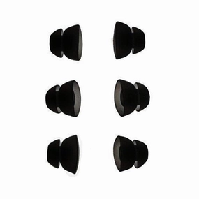 CARDAS Replacement LARGE Double Flange Eartips sleeves fit A8 and EM5813 In-Ear Headphones - 6 pieces (3 pairs) Black cheap headphones, sports headphones