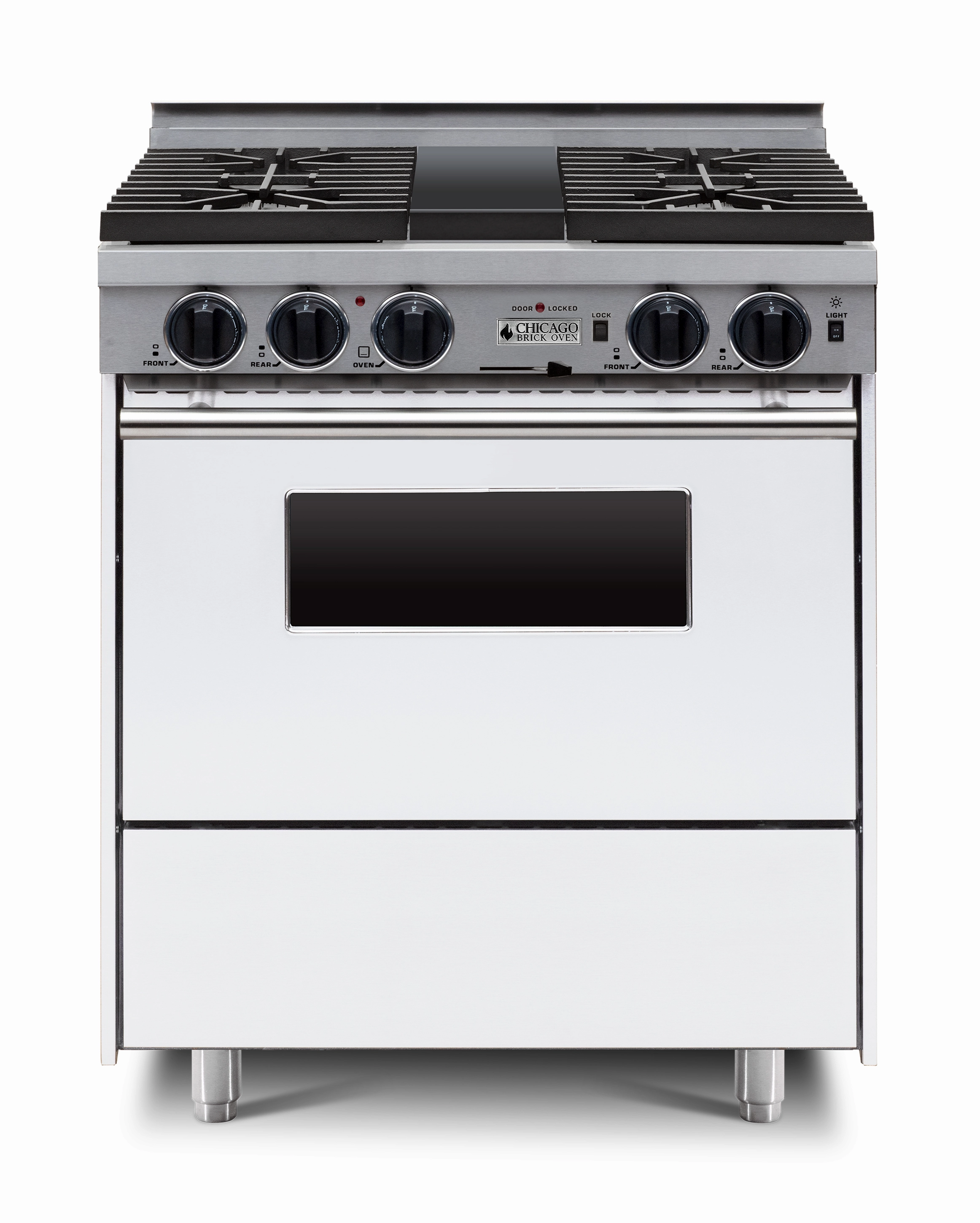 Chicago Brick Oven - 30 Dual-Fuel Self-Cleaning Convection Range - Sealed Burners