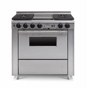 Chicago Brick Oven - 36 Dual-Fuel Self-Cleaning Convection Range - Sealed Burners