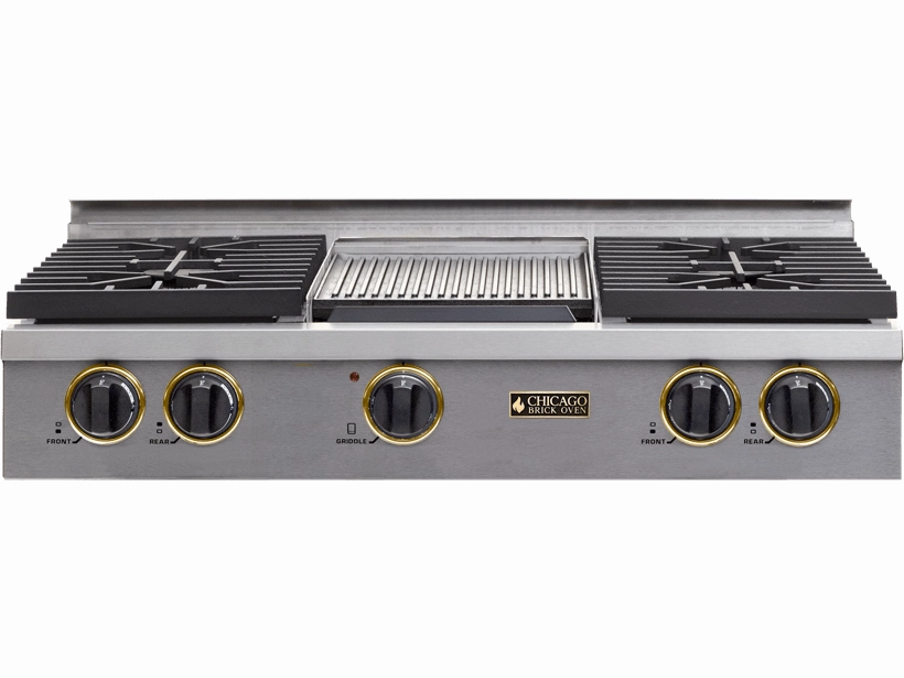 Chicago Brick Oven - 36" LP Gas Rangetop with Sealed Burners (4-6 Burner Options) - Professional-Grade Performance