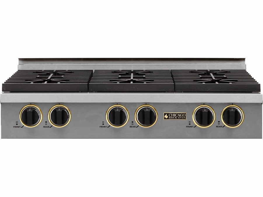 Chicago Brick Oven - 36" LP Gas Rangetop with Sealed Burners (4-6 Burner Options) - Professional-Grade Performance