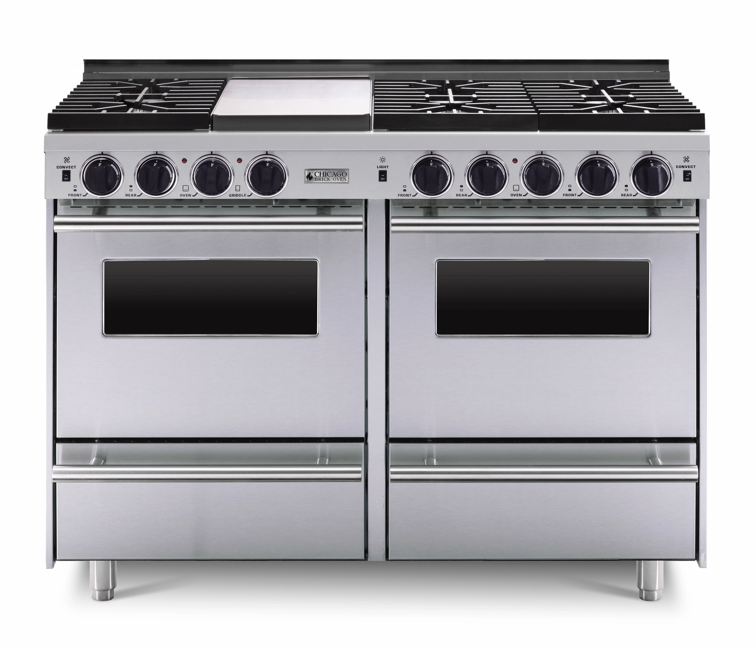 Chicago Brick Oven - 48" All-Gas Convection Range - Sealed Burners
