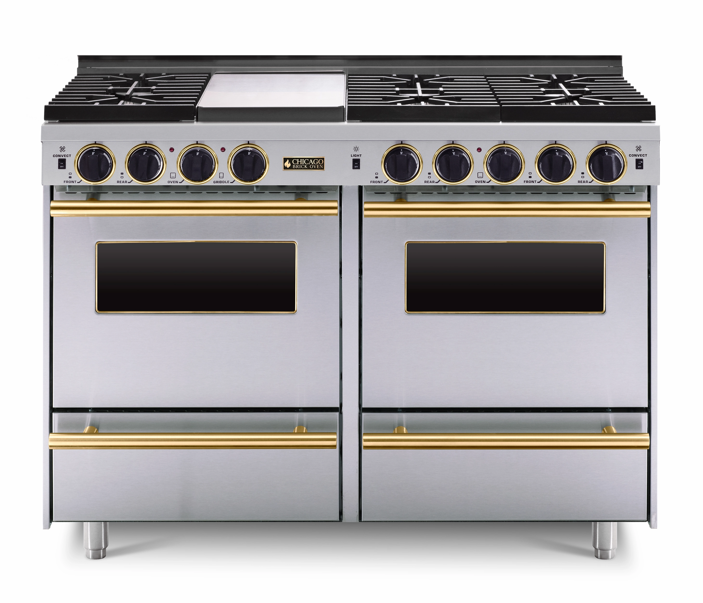 Chicago Brick Oven - 48" All-Gas Convection Range - Sealed Burners