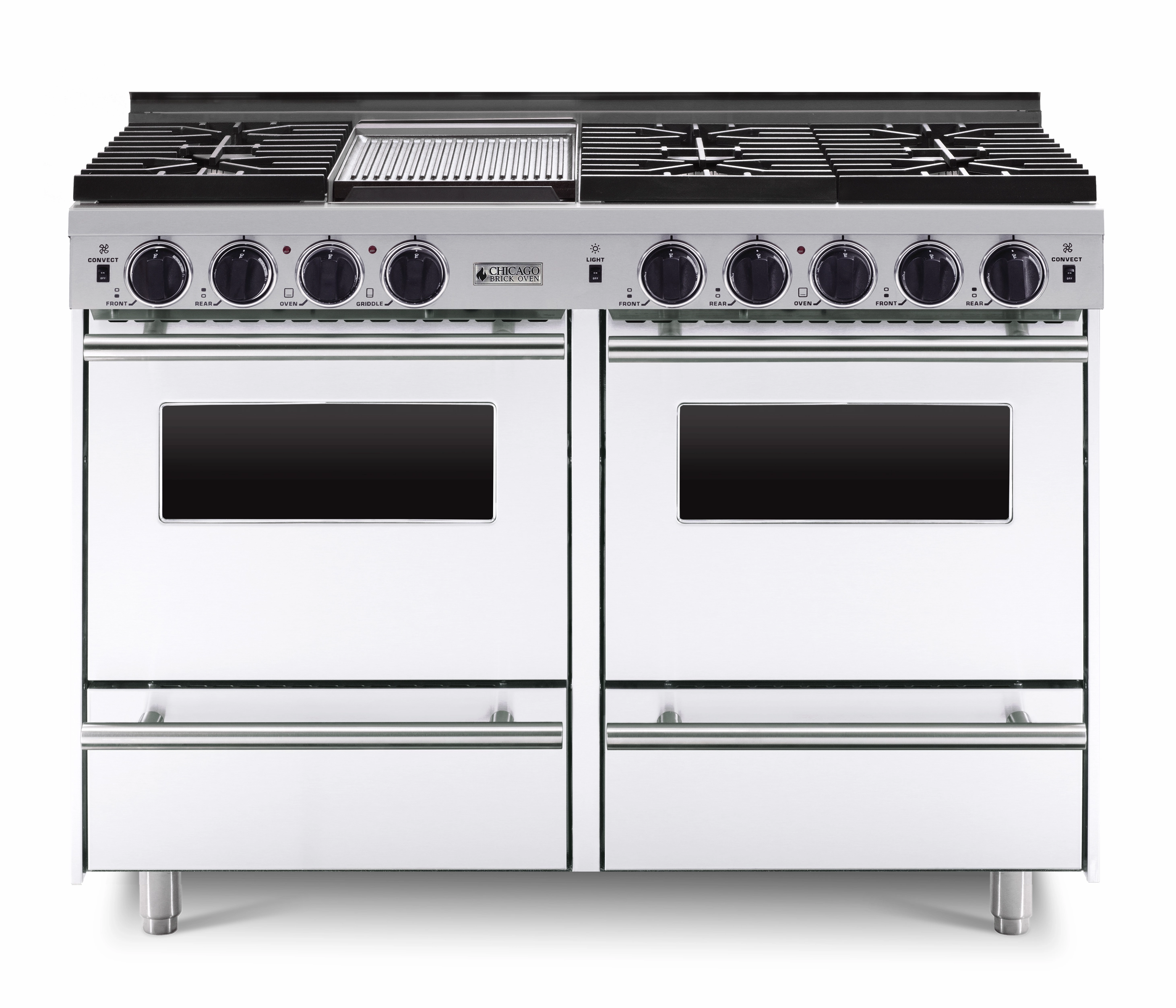 Chicago Brick Oven - 48" LP All-Gas Convection Range - Sealed Burners