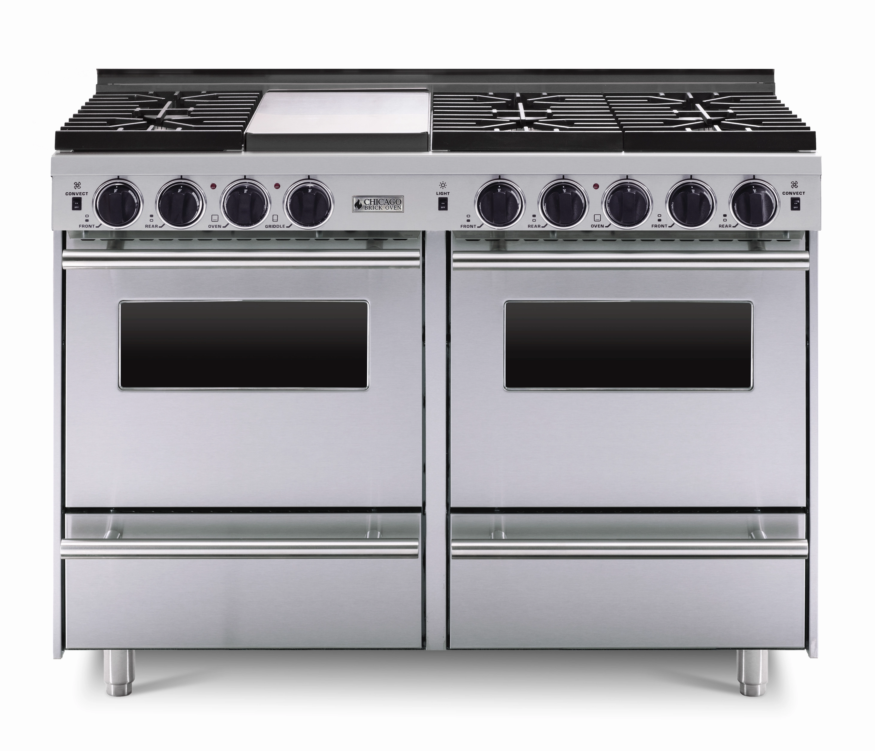 Chicago Brick Oven - 48" LP All-Gas Convection Range - Sealed Burners