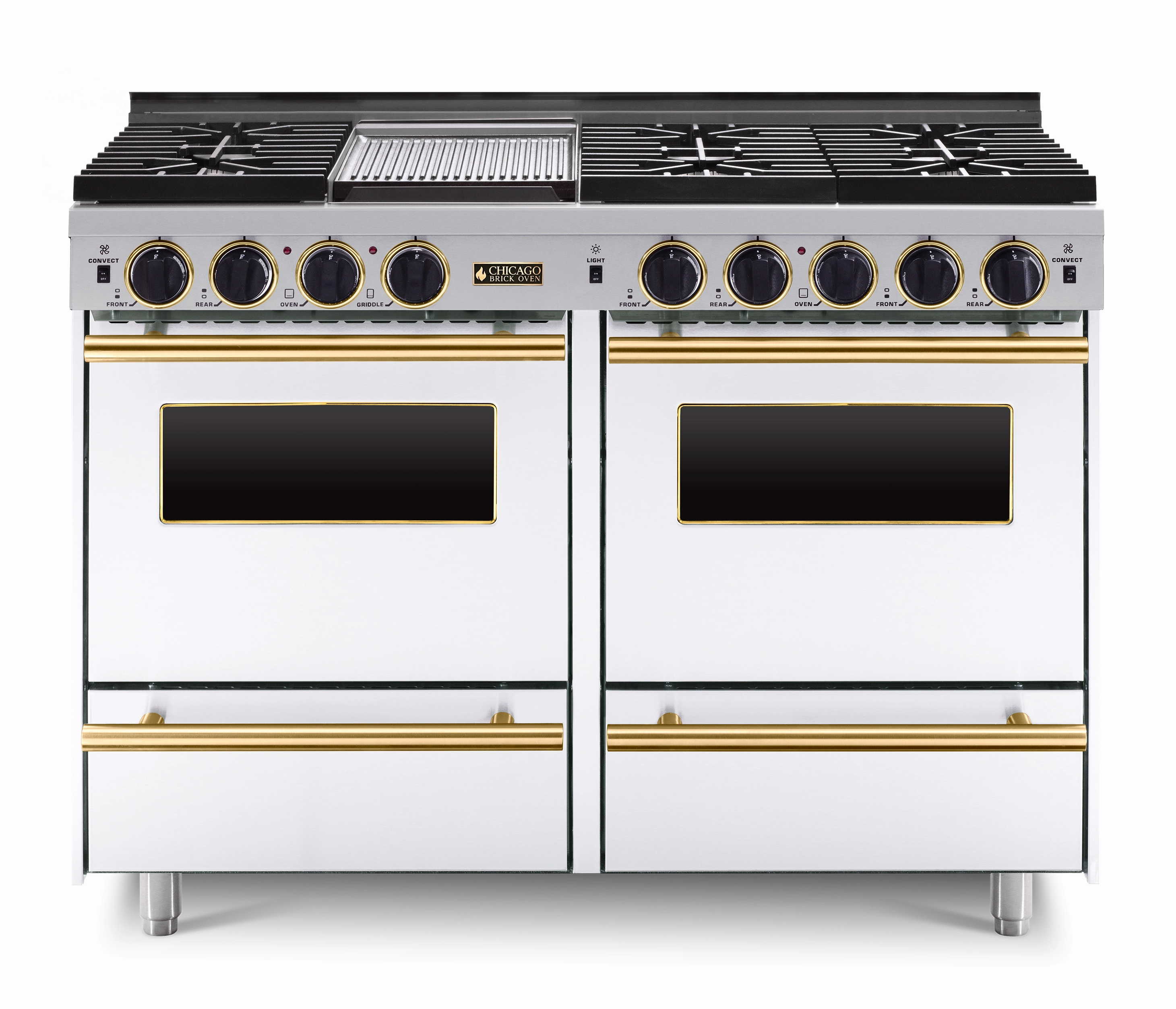 Chicago Brick Oven - 48" LP All-Gas Convection Range - Sealed Burners