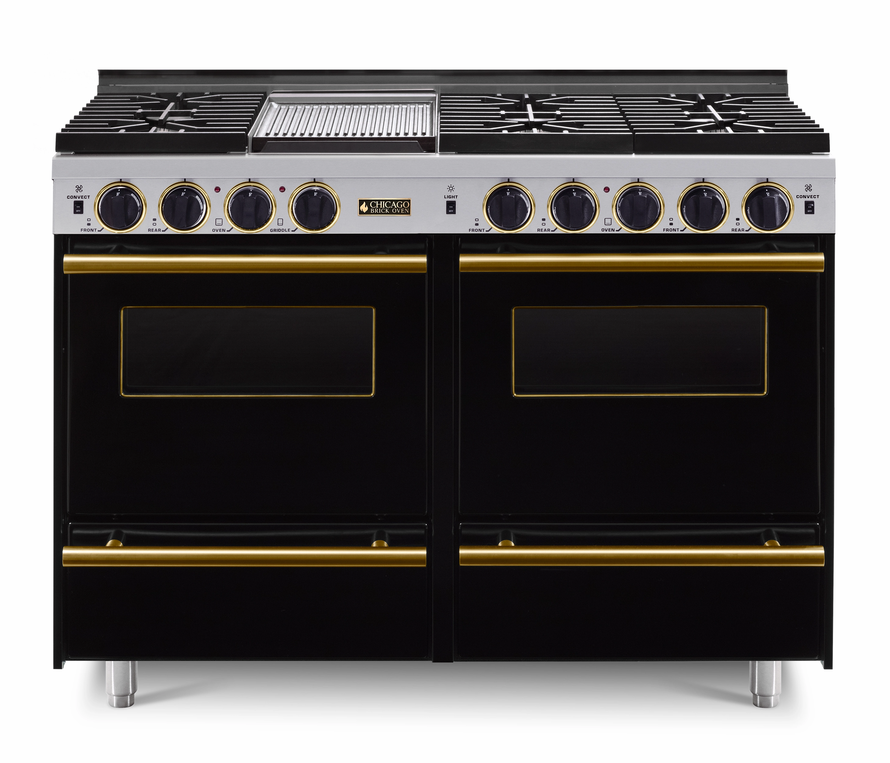 Chicago Brick Oven - 48" LP All-Gas Convection Range - Sealed Burners