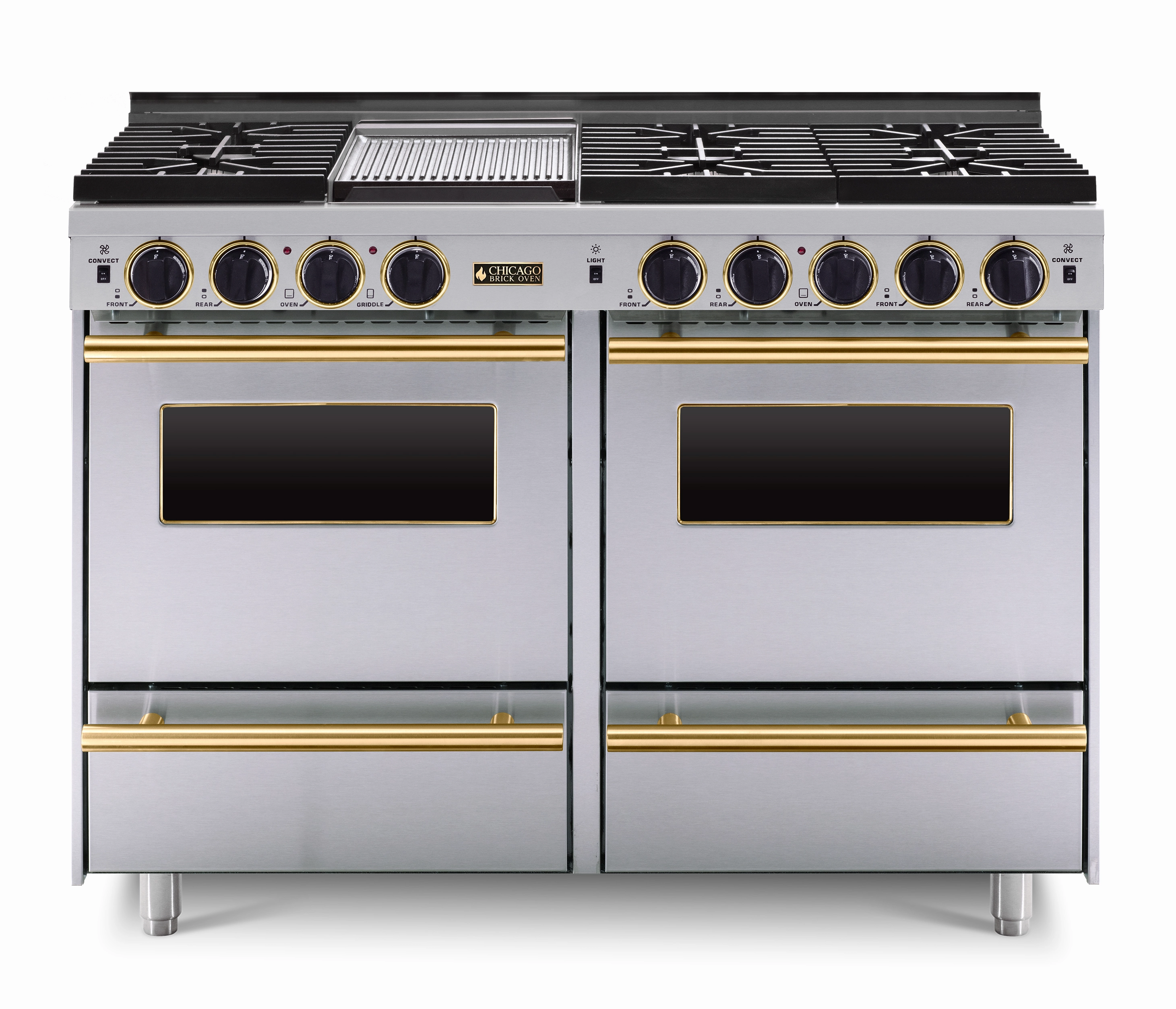 Chicago Brick Oven - 48" LP All-Gas Convection Range - Sealed Burners