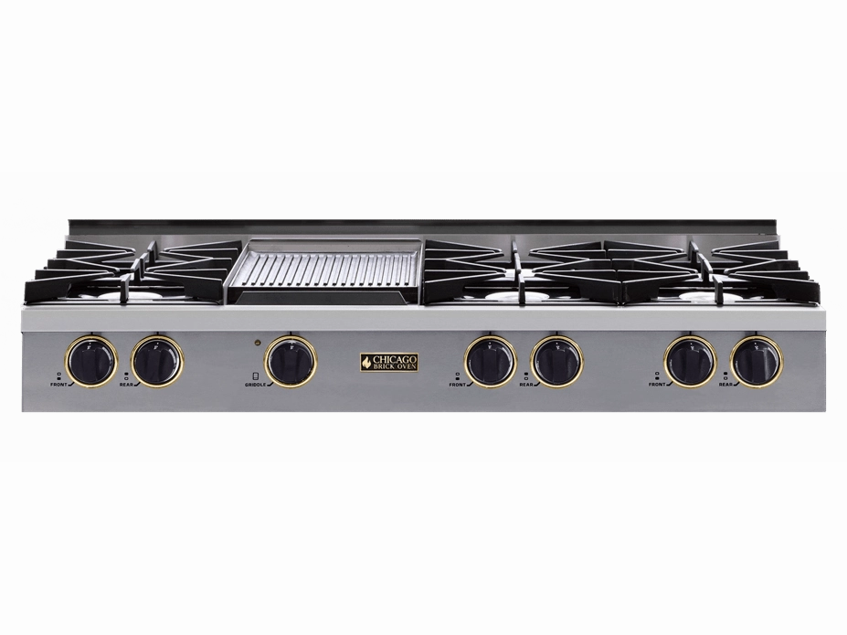 Chicago Brick Oven - 48" LP Gas Rangetop with Open Burners - Pro-Level, Restaurant-Grade Performance