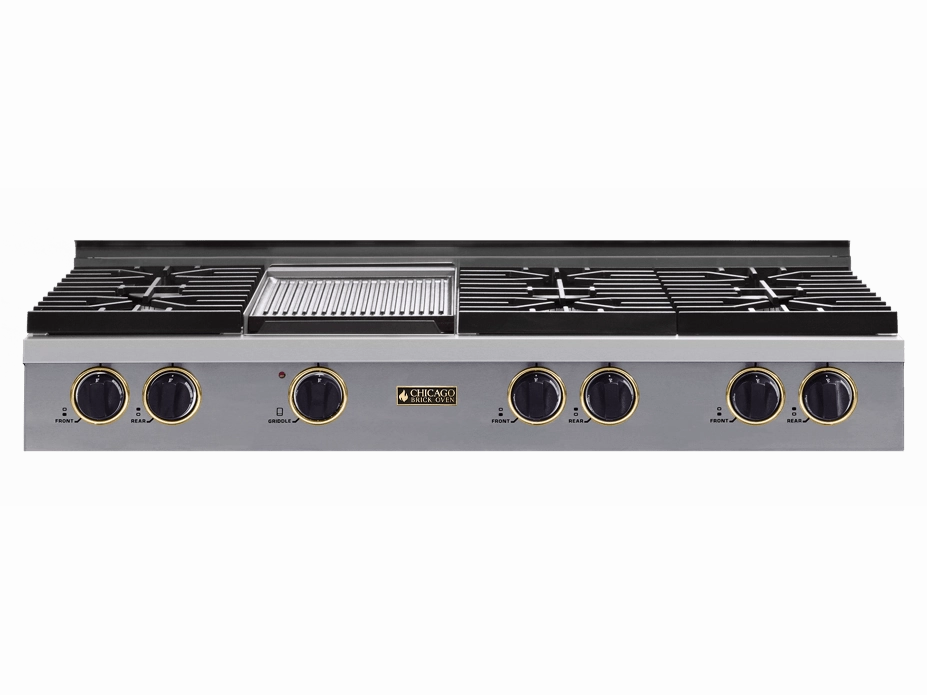 Chicago Brick Oven - 48" LP Gas Rangetop with Sealed Burners - Chef-Quality, Gourmet Cooking Experience