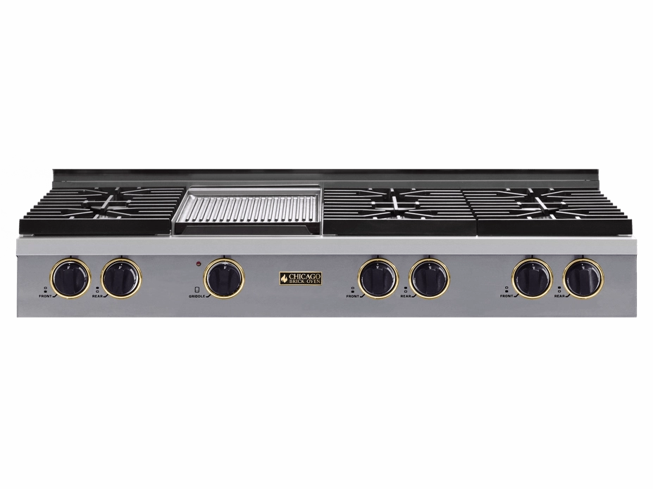Chicago Brick Oven - 48" Natural Gas Rangetop with Sealed Burners - Commercial-Style, High-End Culinary Power