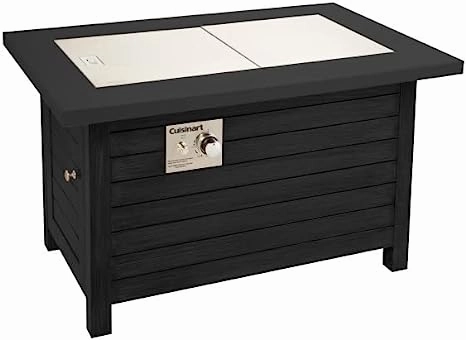 Cuisinart Patio Fire Pit Table Woodgrain Metal