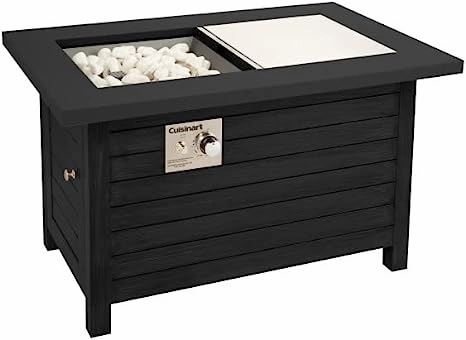 Cuisinart Patio Fire Pit Table Woodgrain Metal