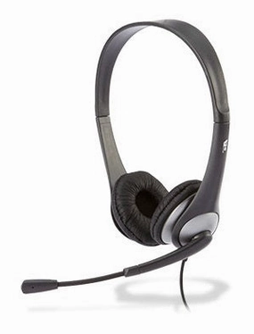 Cyber Acoustics AC-204 Headset with Noise-Cancelling Mic & Y-Adapter (10-Pack) noise cancelling headphones, bluetooth earbuds