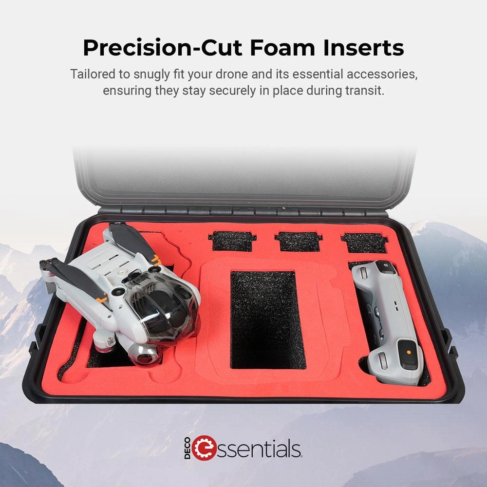 Deco Essentials Compact Hard Carry Travel Case for DJI Mini 4 Pro