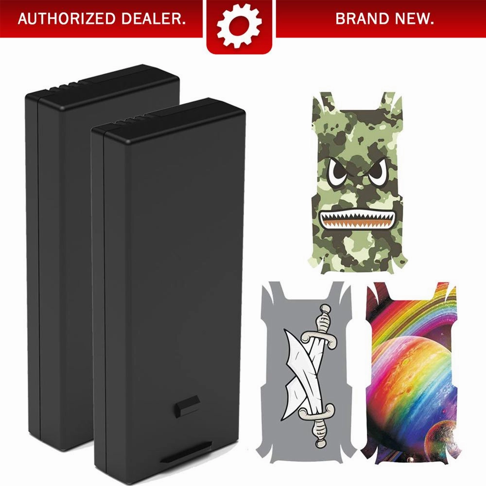 Deco Gear 2 DJI Tello Batteries with 3-Pack Body Skin Decals for DJI Tello