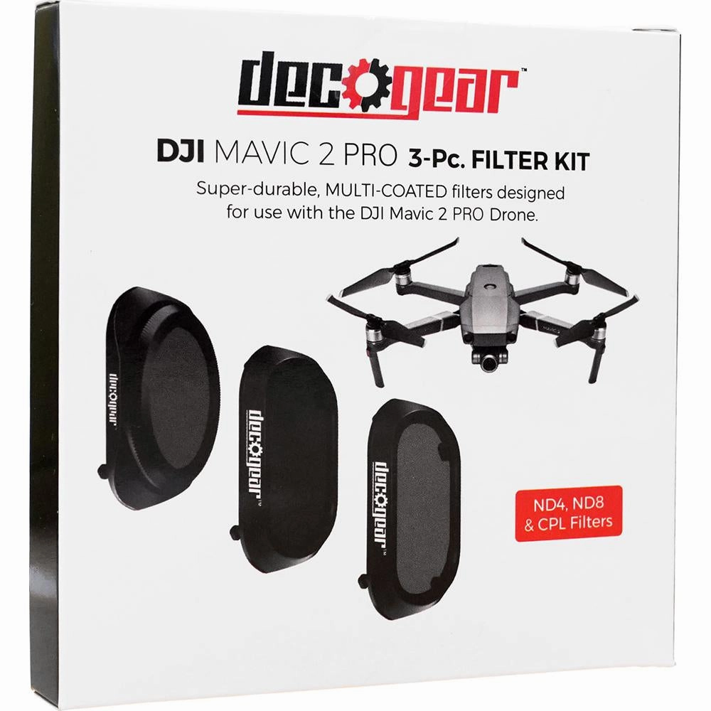 Deco Gear 3-Piece Filter Kit (CPL ND4 ND8) for Camera on the DJI Mavic 2 Pro - Open Box