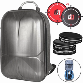 Deco Gear DJI Mavic Air Hardshell Backpack w/ 3 Piece Filter Kit & Landing Pad Bundle dji air 3