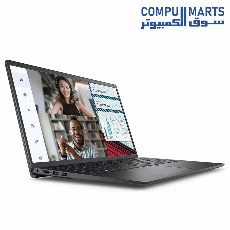 Dell Vostro 3520 Laptop - 12th Intel Core i3-1215U 6-Cores, 8GB RAM, 256GB SSD, Intel UHD Graphics, 15.6" FHD (1920 x 1080) 120Hz 250 nits Anti-Glare, Ubuntu - Carbon Black