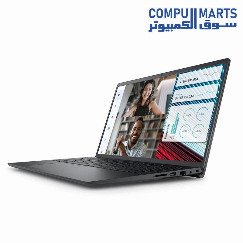 Dell Vostro 3520 Laptop - 12th Intel Core i3-1215U 6-Cores, 8GB RAM, 512GB SSD, Intel UHD Graphics, 15.6" FHD (1920 x 1080) 120Hz 250 nits Anti-Glare, Ubuntu - Carbon Black