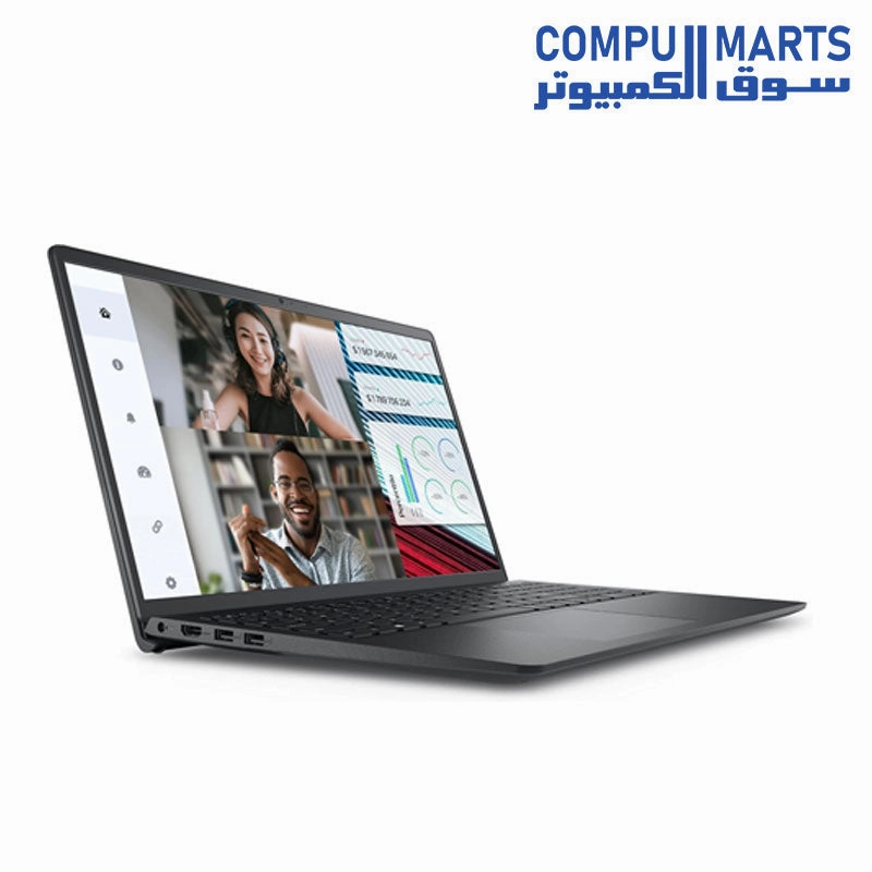 Dell Vostro 3520 Laptop - 12th Intel Core i3-1215U 6-Cores, 8GB RAM, 512GB SSD, Intel UHD Graphics, 15.6" FHD (1920 x 1080) 120Hz 250 nits Anti-Glare, Ubuntu - Carbon Black