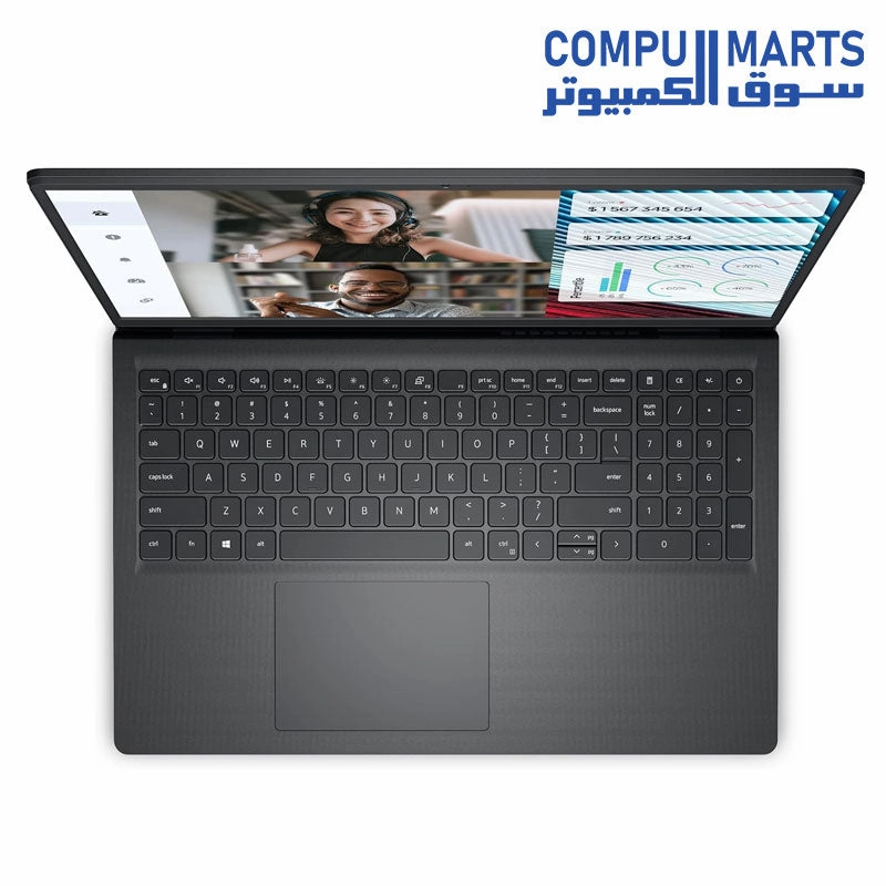 Dell Vostro 3520 Laptop - 12th Intel Core i3-1215U 6-Cores,  8GB RAM, 512GB SSD, Intel UHD Graphics, 15.6" FHD (1920 x 1080) 120Hz 250 nits Anti-Glare, Ubuntu - Carbon Black