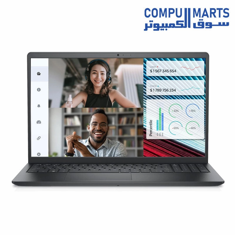 DELL Vostro 3520 Laptop - 12th Intel core i7-1255U 10-Cores, 16GB RAM, 512 GB SSD PCIe NVMe, Intel Iris Xe Graphics, 15.6" FHD (1920x1080) 250 nits 120HZ WVA Anti- Glare, Backlit KB, UBUNTU - Carbon Black mini pc,computer
