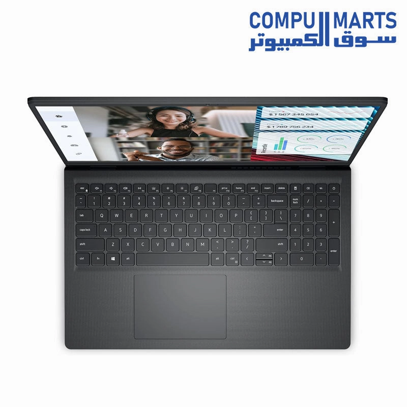 DELL Vostro 3520 Laptop - 12th Intel core i7-1255U 10-Cores, 16GB RAM, 512 GB SSD PCIe NVMe, Intel Iris Xe Graphics, 15.6" FHD (1920x1080) 250 nits 120HZ WVA Anti- Glare, Backlit KB, UBUNTU - Carbon Black