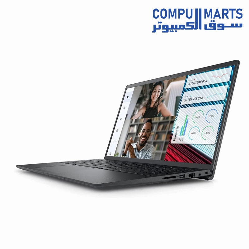 DELL Vostro 3520 Laptop - 12th Intel core i7-1255U 10-Cores, 16GB RAM, 512 GB SSD PCIe NVMe, Intel Iris Xe Graphics, 15.6" FHD (1920x1080) 250 nits 120HZ WVA Anti- Glare, Backlit KB, UBUNTU - Carbon Black