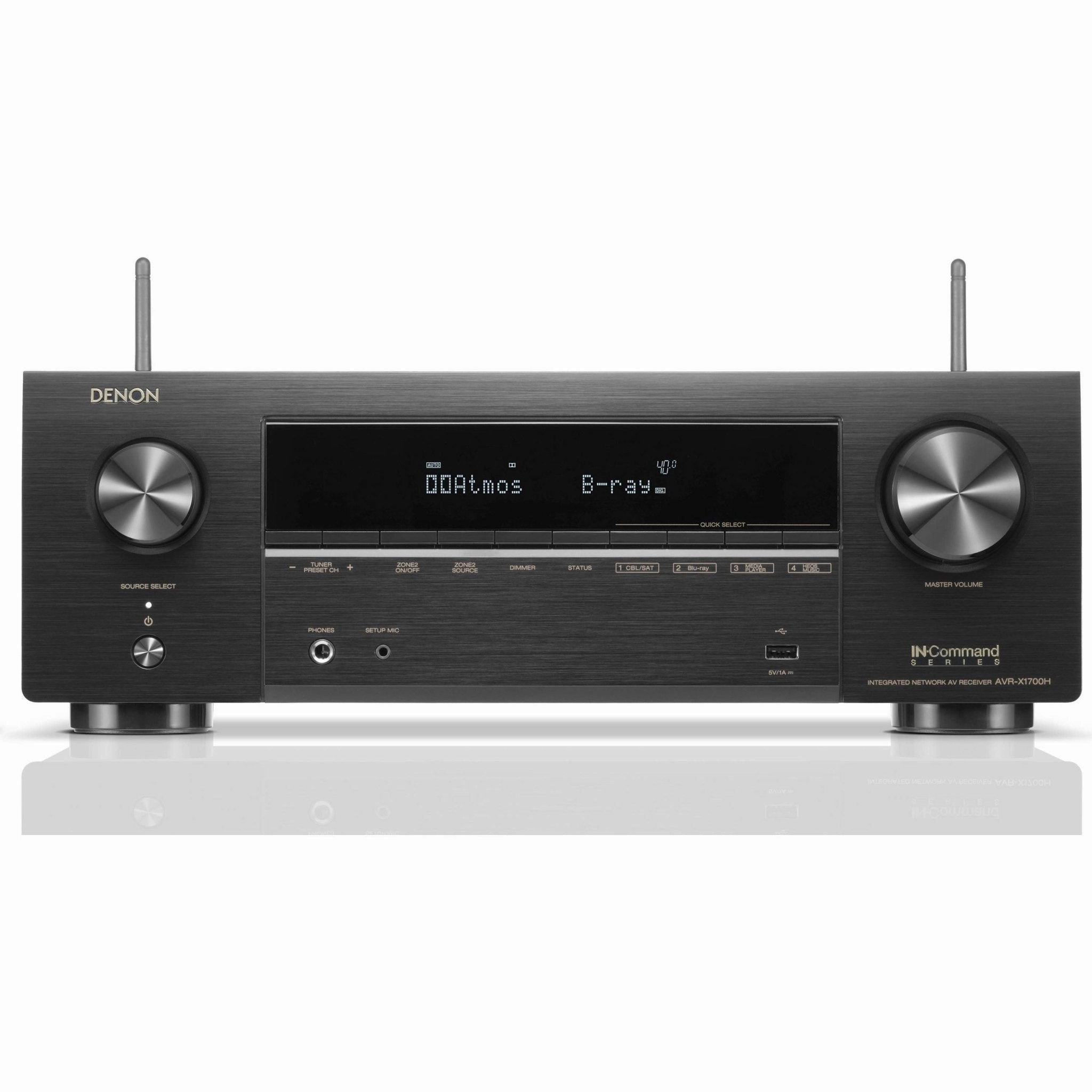 Denon AVR-X1700H AV Receiver best home sound system,rca projector