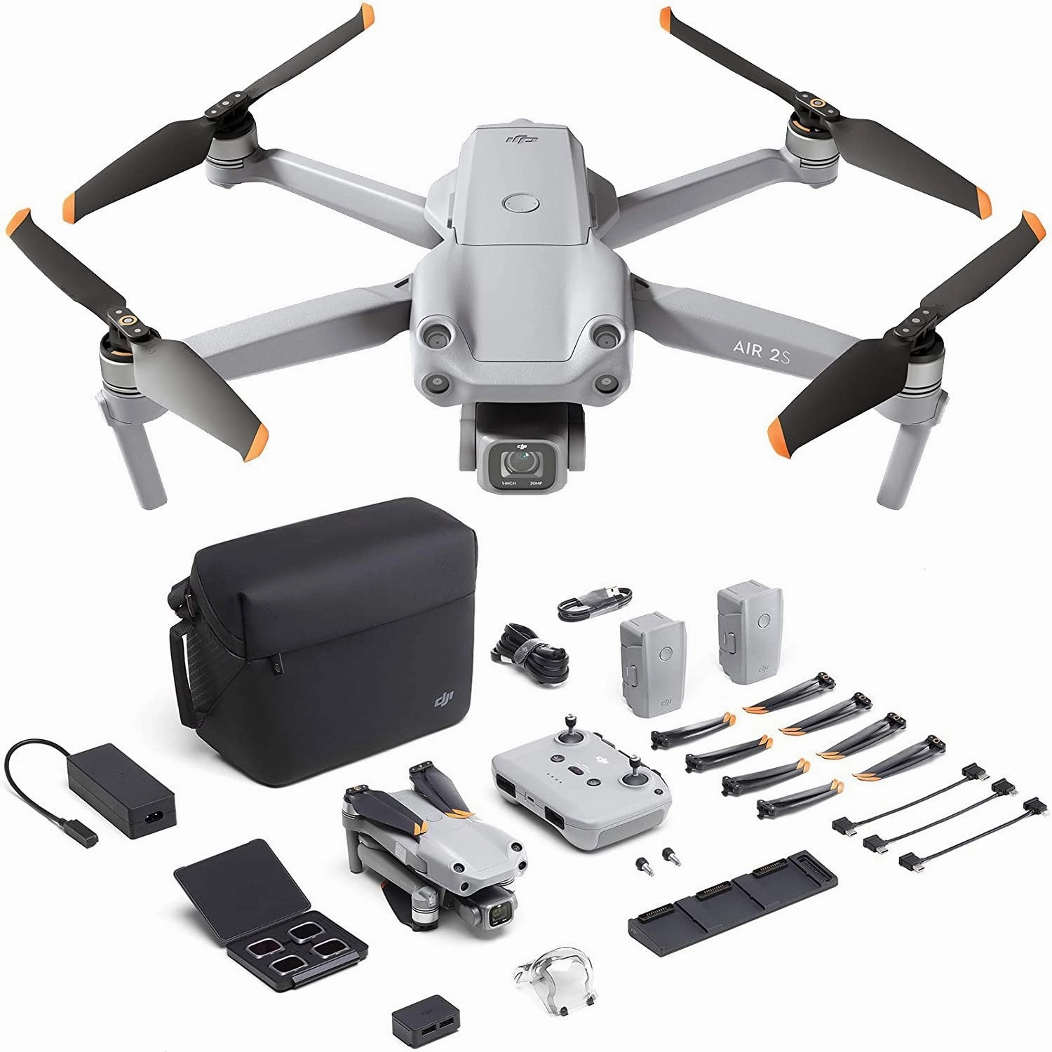 DJI Air 2S Drone Quadcopter 5.4K Video Fly More Combo CP.MA.00000346.01 -Refurbished
