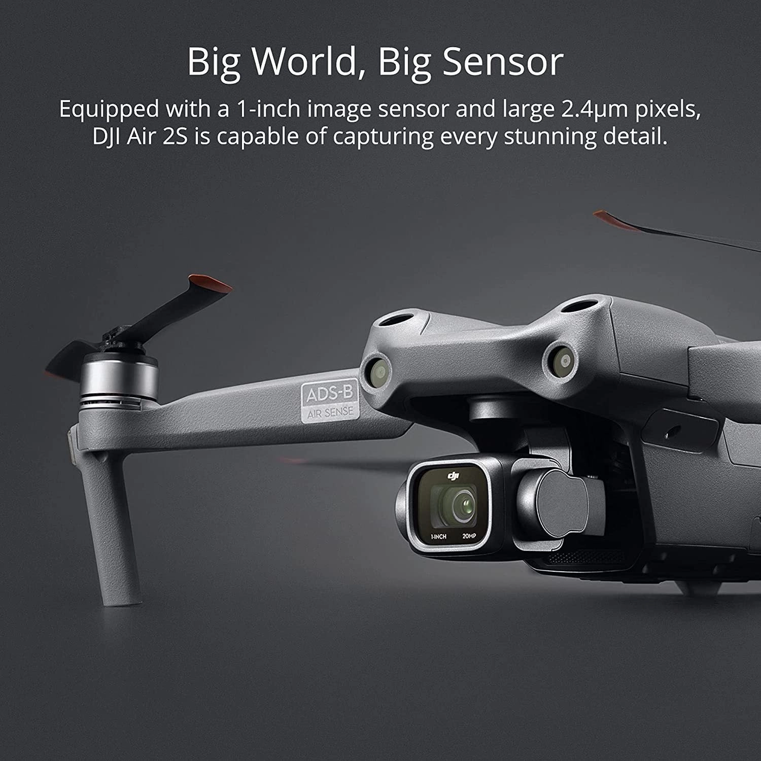 DJI Air 2S Drone Quadcopter with 5.4K Video (Gray) - CP.MA.00000354.01