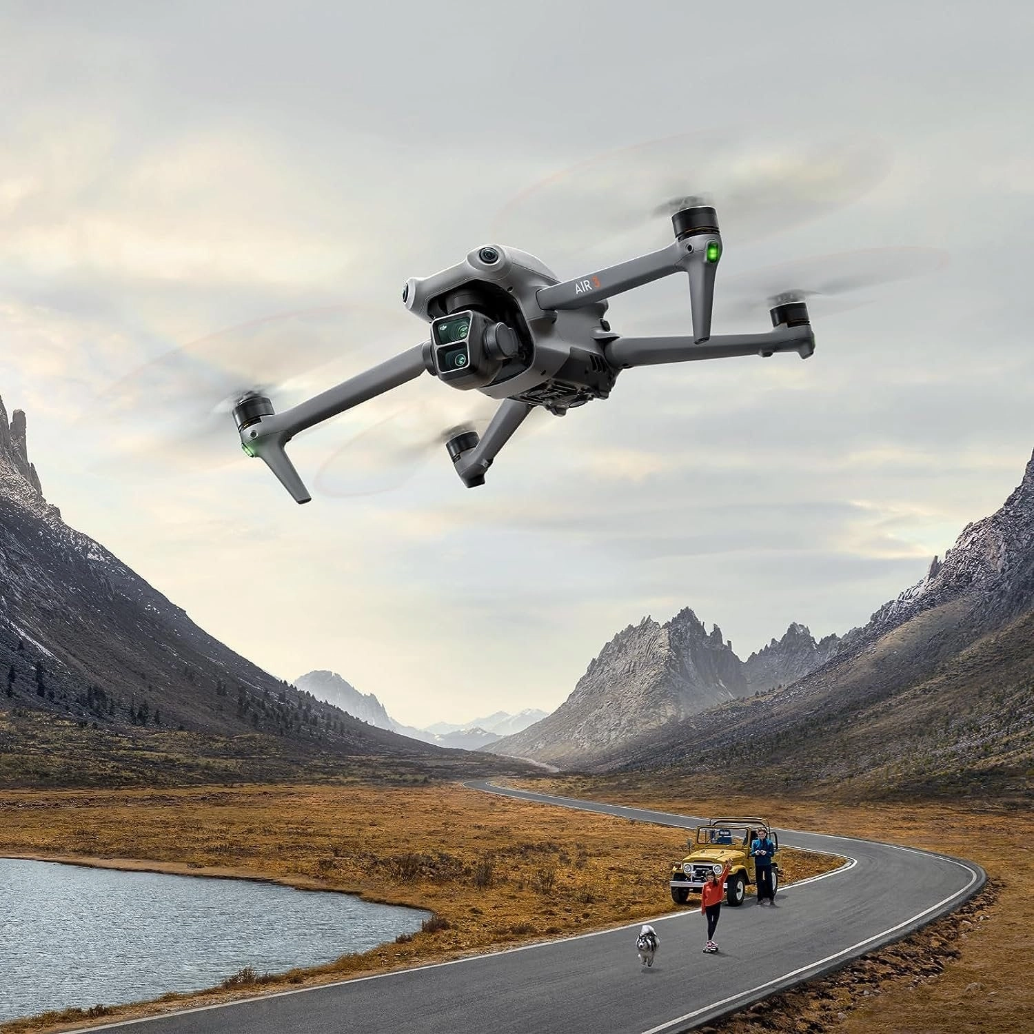 DJI Air 3 Drone 4K HDR Quadcopter with RC-N2 Remote   DJI Care Refresh Bundle