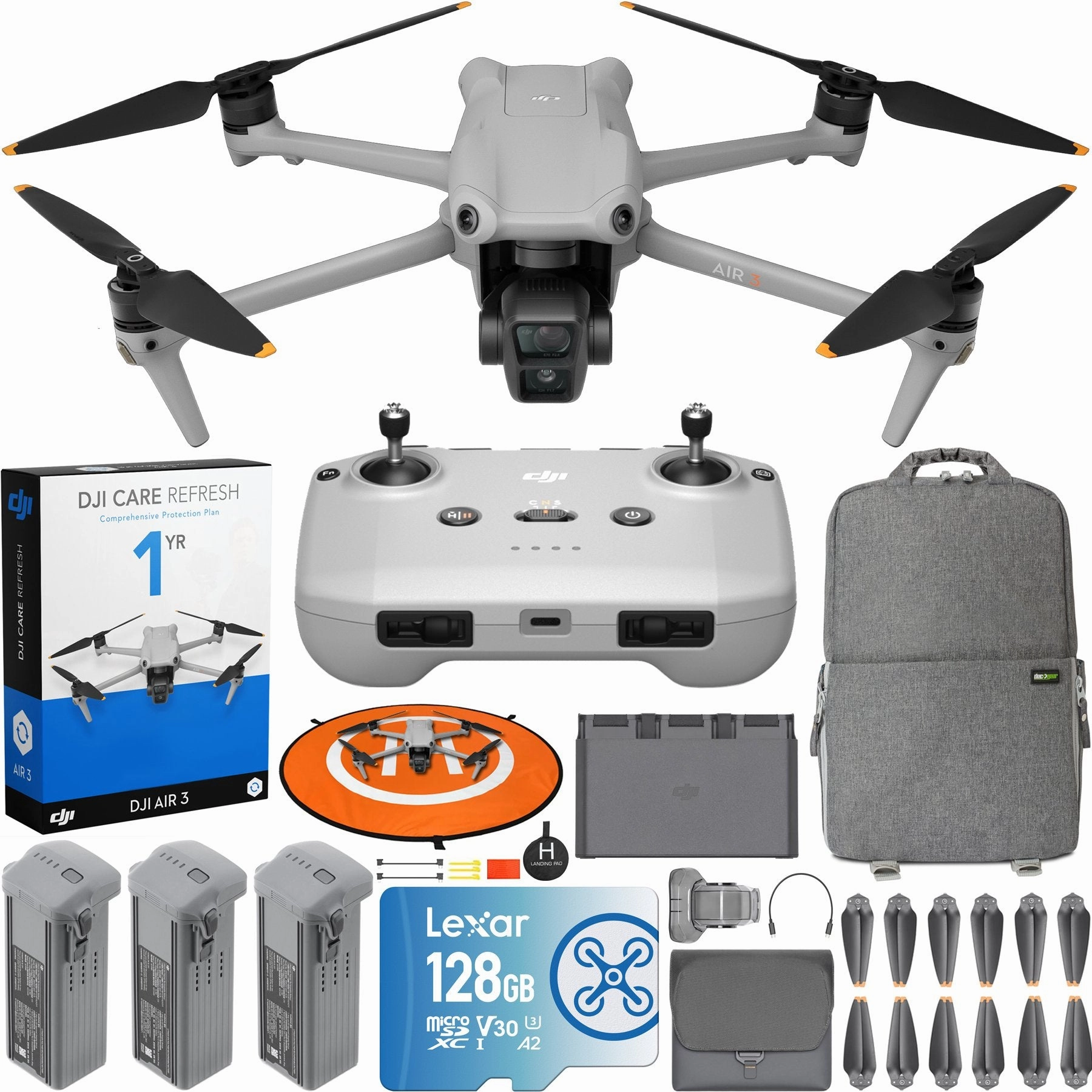 DJI Air 3 Drone Quadcopter Fly More Combo   RC-N2 Remote   DJI Care Refresh Bundle dji mini 3