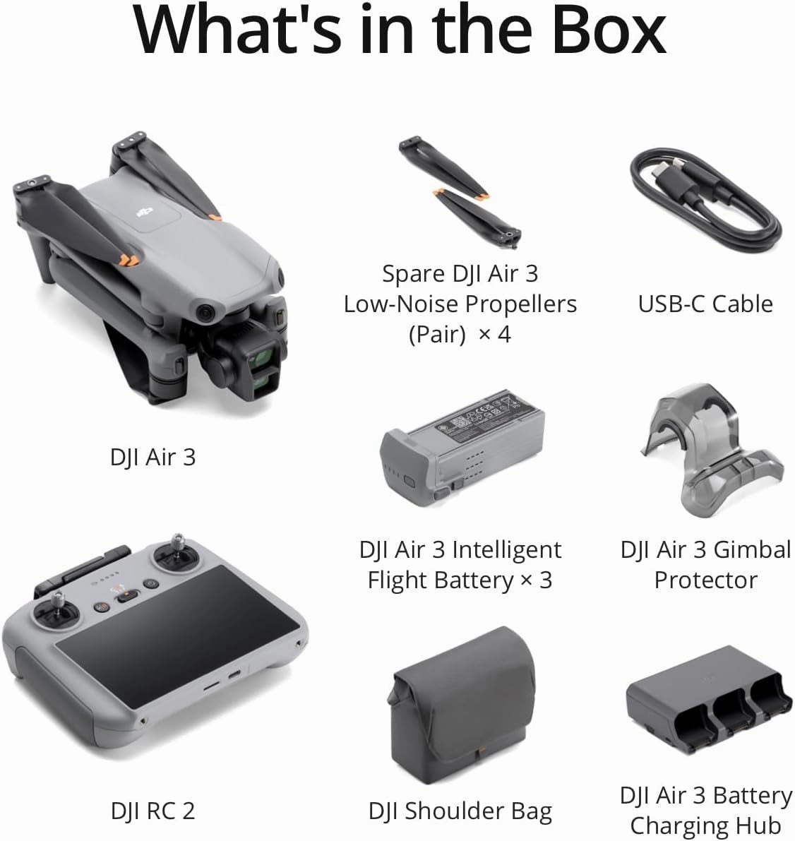 DJI Air 3 Drone Quadcopter Fly More Combo with RC 2 Remote   DJI Care Refresh Bundle