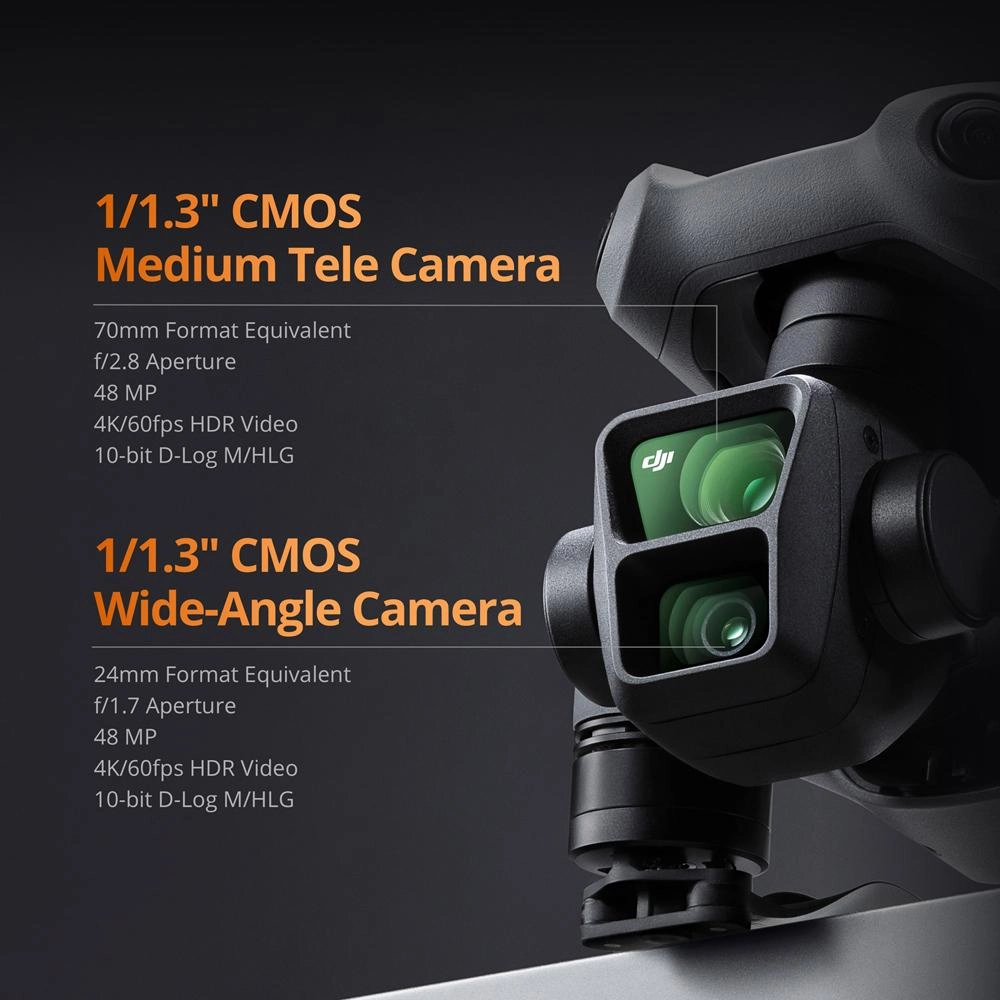 DJI Air 3 Dual-Camera Drone with DJI RC-N2 Remote (CP.MA.00000691.04) Open Box