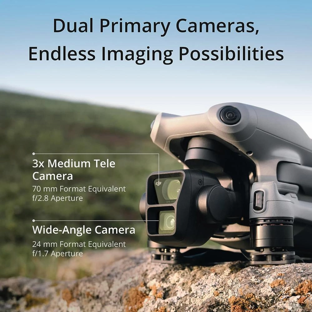 DJI Air 3 Dual-Camera Drone with DJI RC-N2 Remote (CP.MA.00000691.04) Open Box