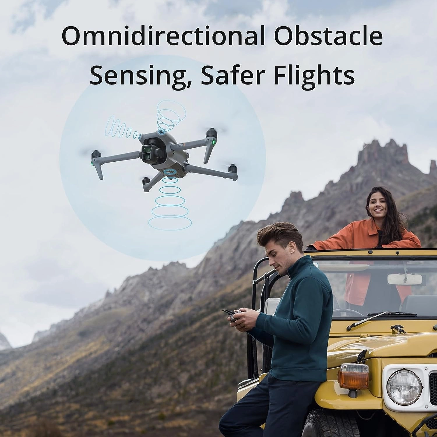 DJI Air 3 Fly More Combo with Dual-Camera Drone, RC-N2 Remote Control, and Batteries