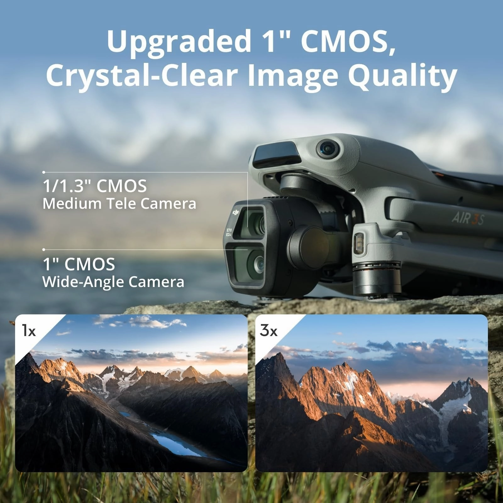 DJI Air 3S Fly More Combo (RC 2) 4K Dual-Camera Drone 1" CMOS, 45Min Flight