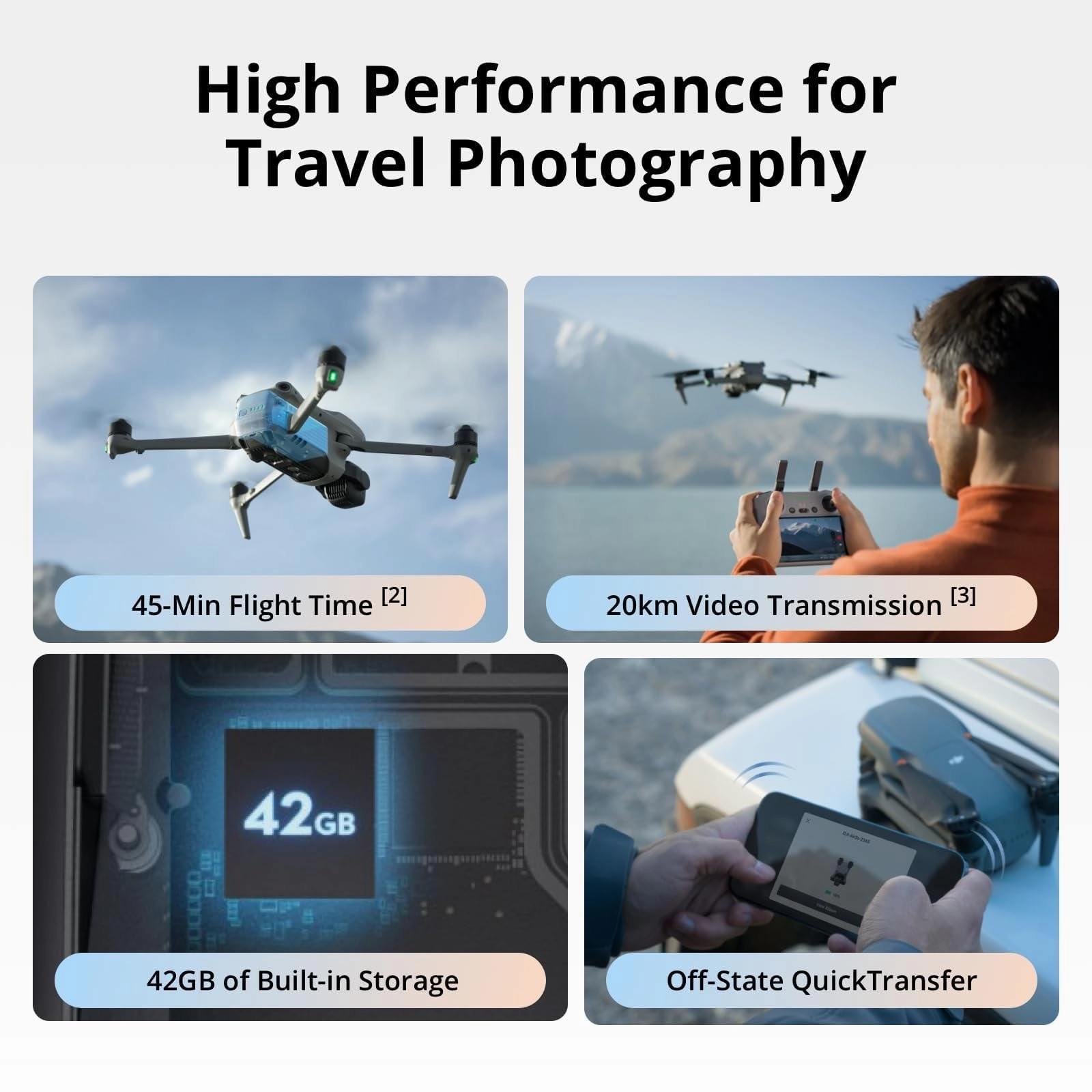 DJI Air 3S Fly More Combo (RC 2) 4K Dual-Camera Drone 1" CMOS, 45Min Flight