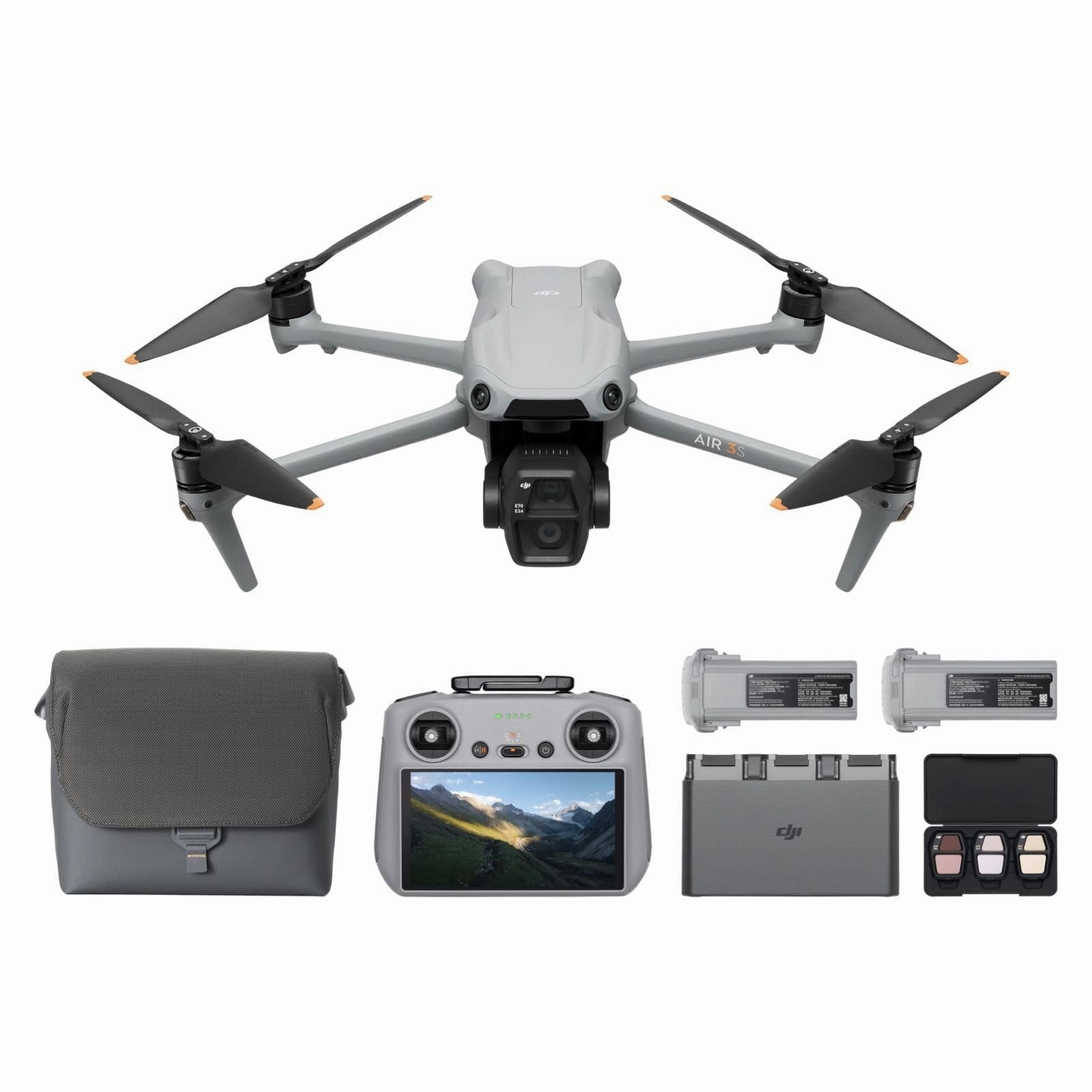 DJI Air 3S Fly More Combo (RC 2) 4K Dual-Camera Drone 1" CMOS, 45Min Flight dji mini 3