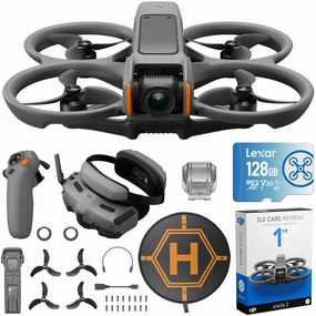 DJI Avata 2 Fly More Combo (1 Battery) FPV Drone with 128GB Care Bundle dji mini 3