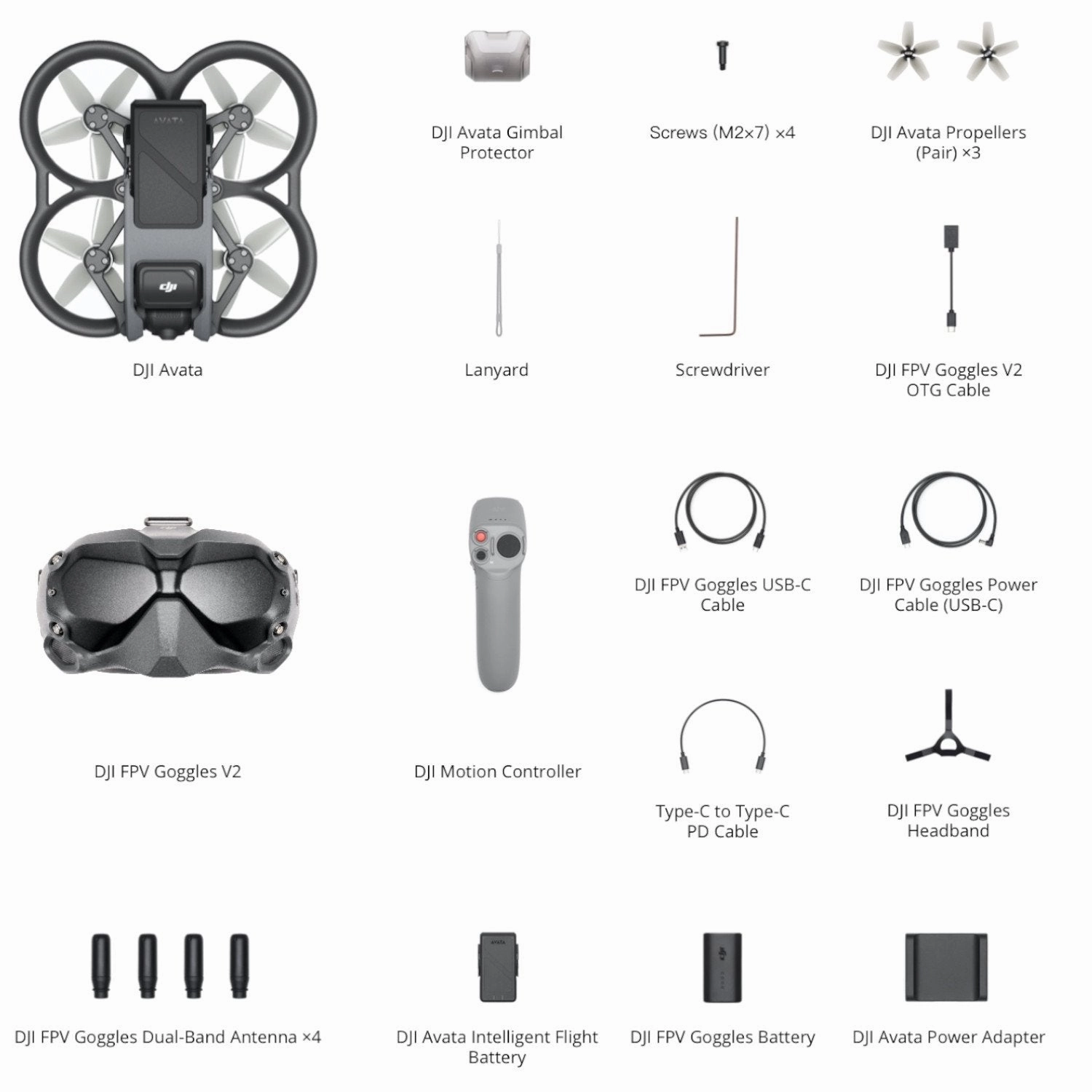DJI Avata Fly Smart Combo with FPV Goggles V2 and Motion Controller with 64GB Bundle