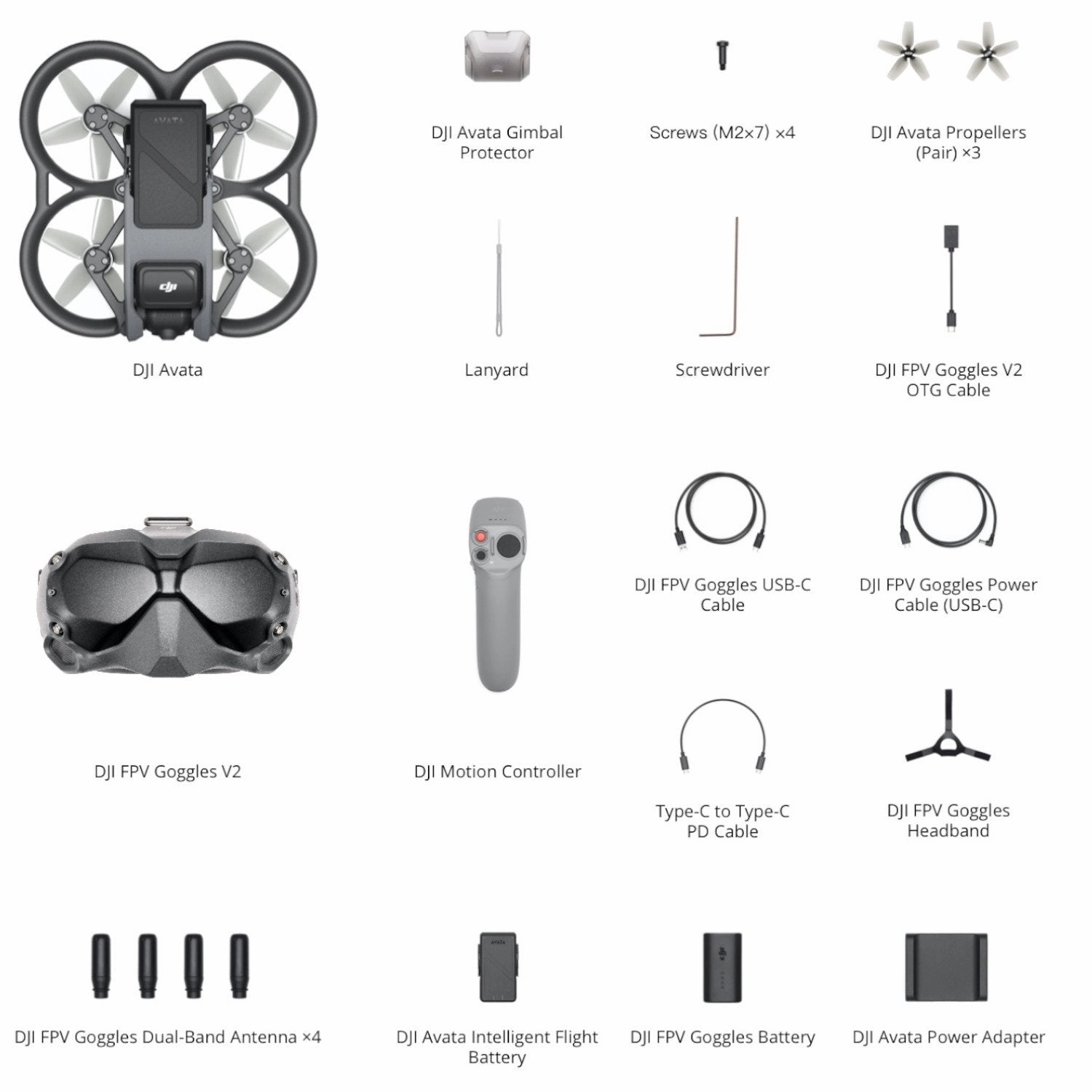DJI Avata Fly Smart Combo with FPV Goggles V2 and Motion Controller with FMK Bundle